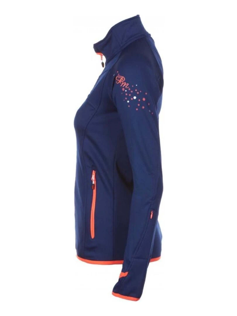 Blouson polarshell femme ACLIMATE   Bleu Orange