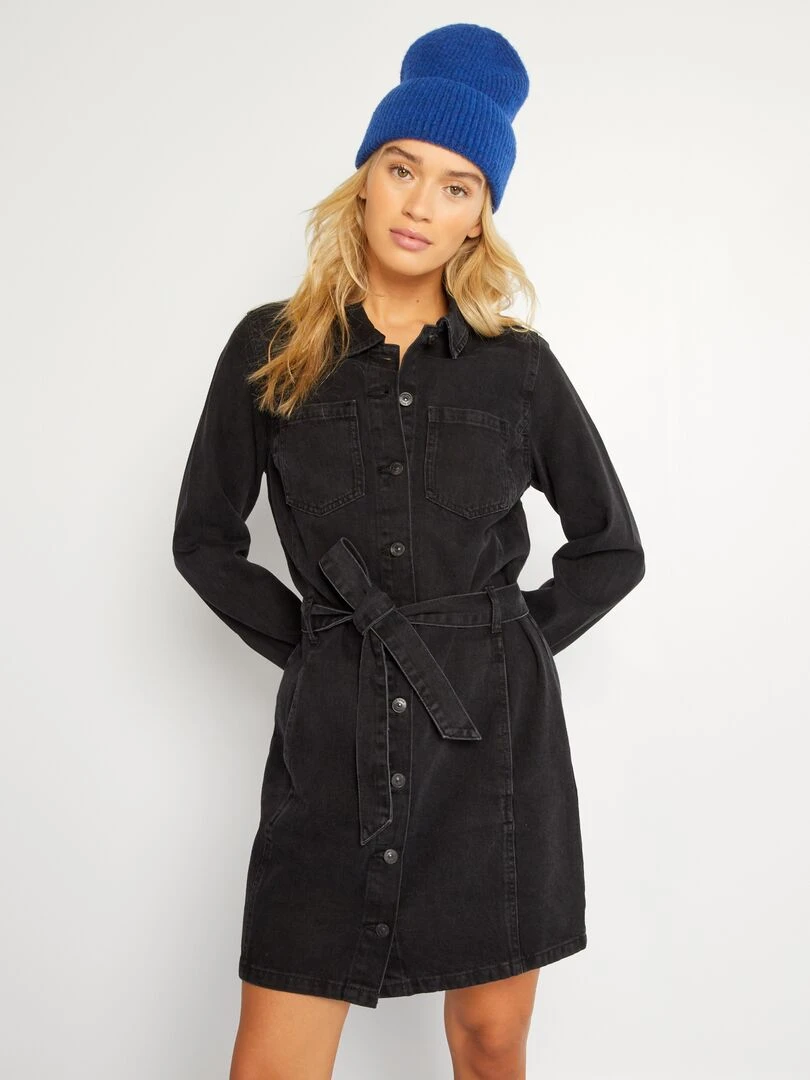 Robe en jean Noir