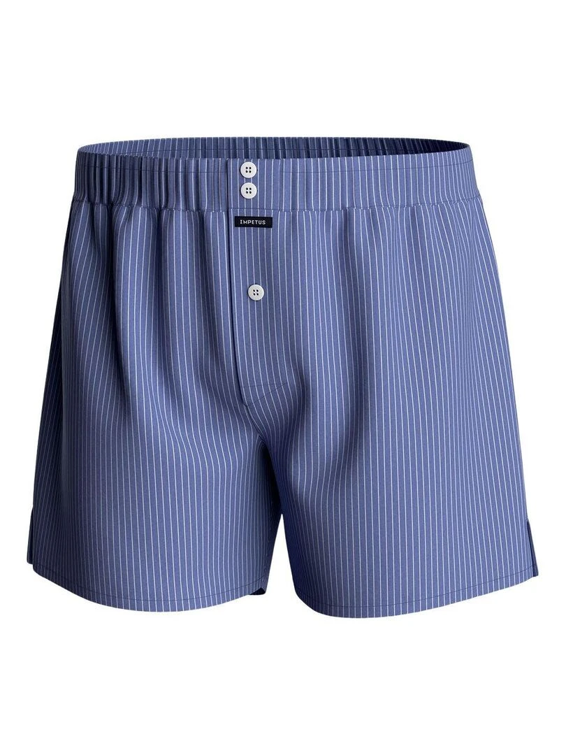 Caleçon en coton avec suspensoir American boxer Bleu