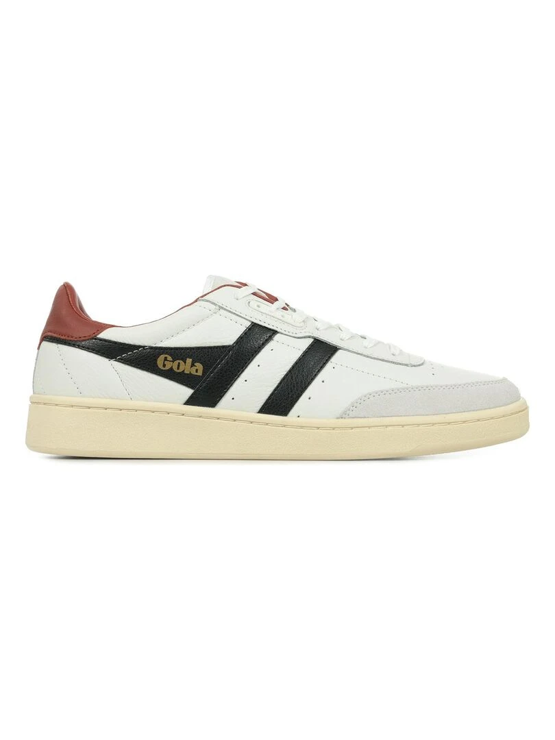 Baskets Gola Contact Leather Blanc Bordeaux Noir