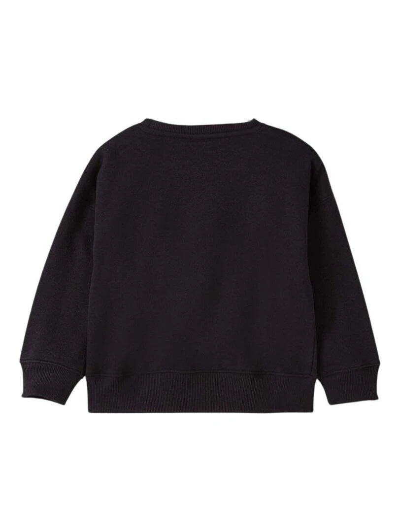 Disney Sweat fille imprimé Mickey en coton Noir