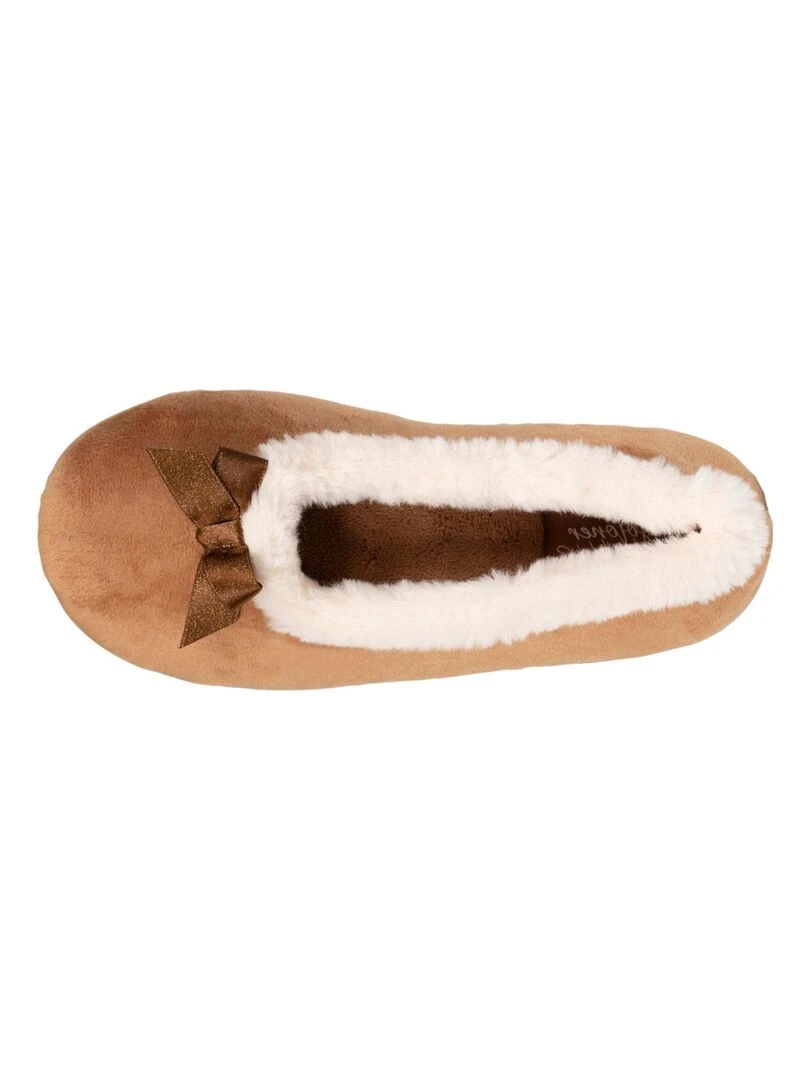 Chaussons ballerines Junior Camel Nœud Marron