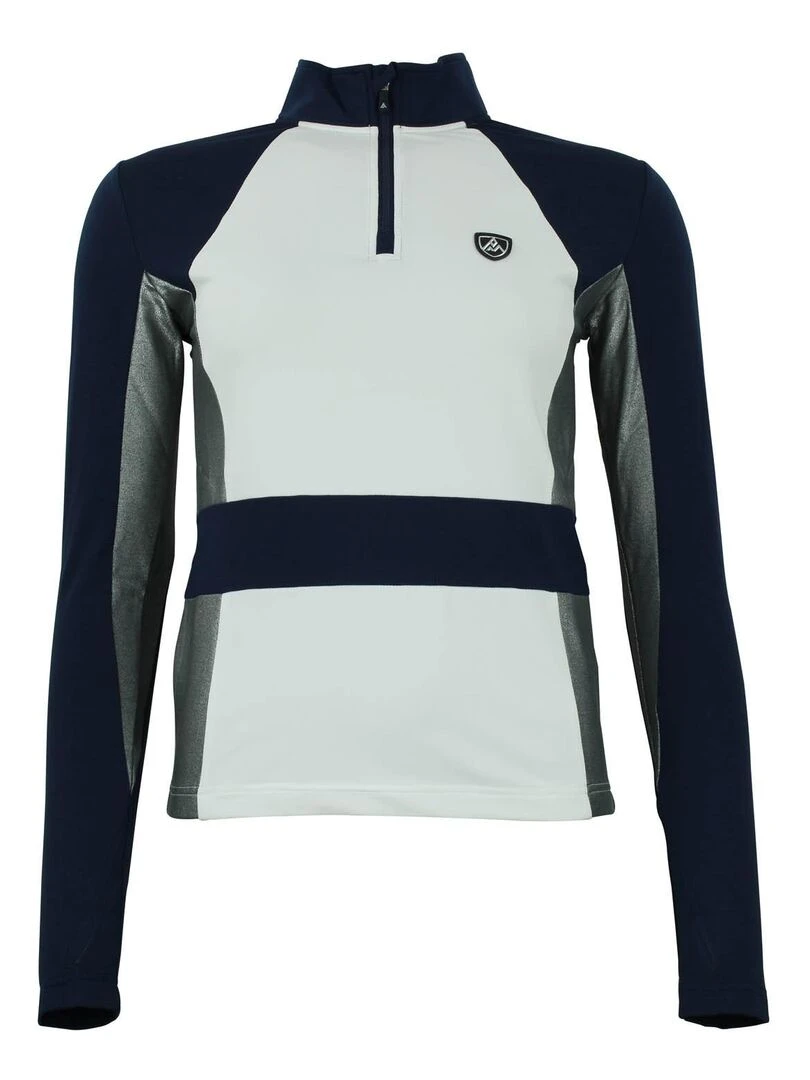 Top technique femme ANATH   Blanc Bleu marine