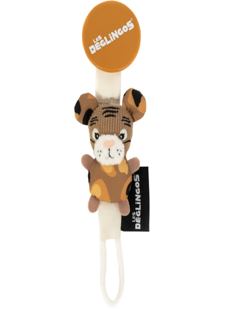 Attache sucette Speculos le tigre Marron