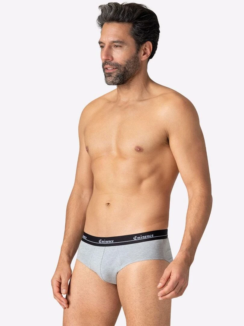 Lot de 3 slips homme Chic Edition limitée 80 ans   Gris Rouge Noir