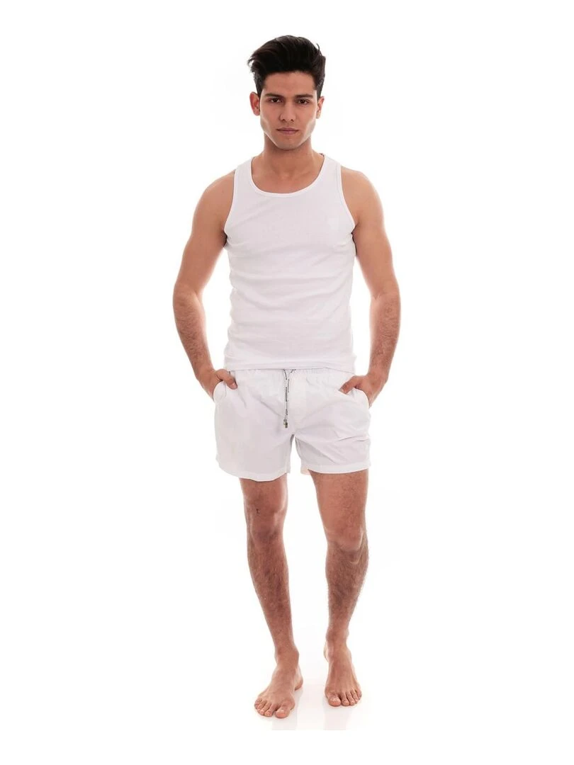 SHORT DE BAIN GARY   Blanc