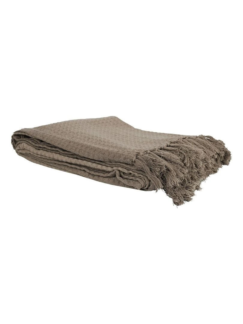 Jeté de canapé gaufré 170x250 cm taupe   Beige