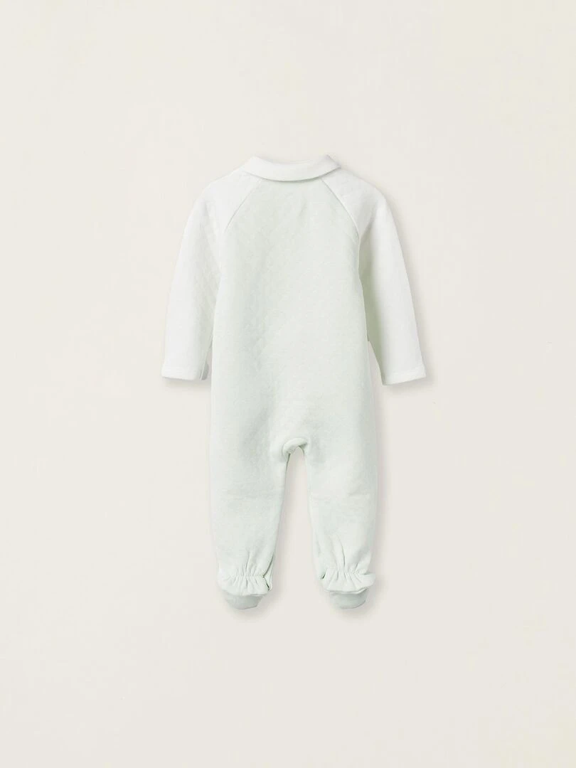 Grenouillère En Coton Pour Nouveau Né 'Lapins' manches longues EARLY BLOOM Bleu clair