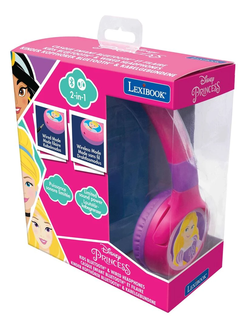 Casque Sans Fil Bt Confort Pour Enfants Avec Limitation De Son Design Princesses   N/A