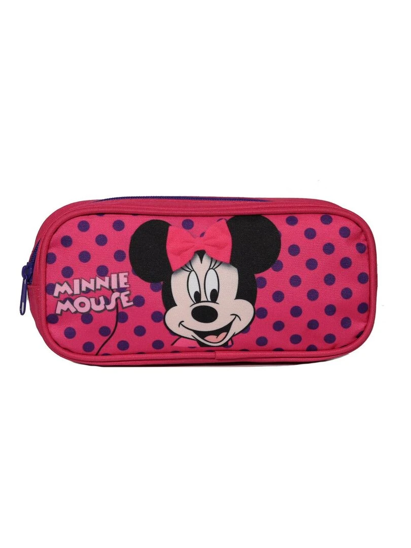Trousse scolaire rectangulaire Disney Minnie Rose Bagtrotter Rose