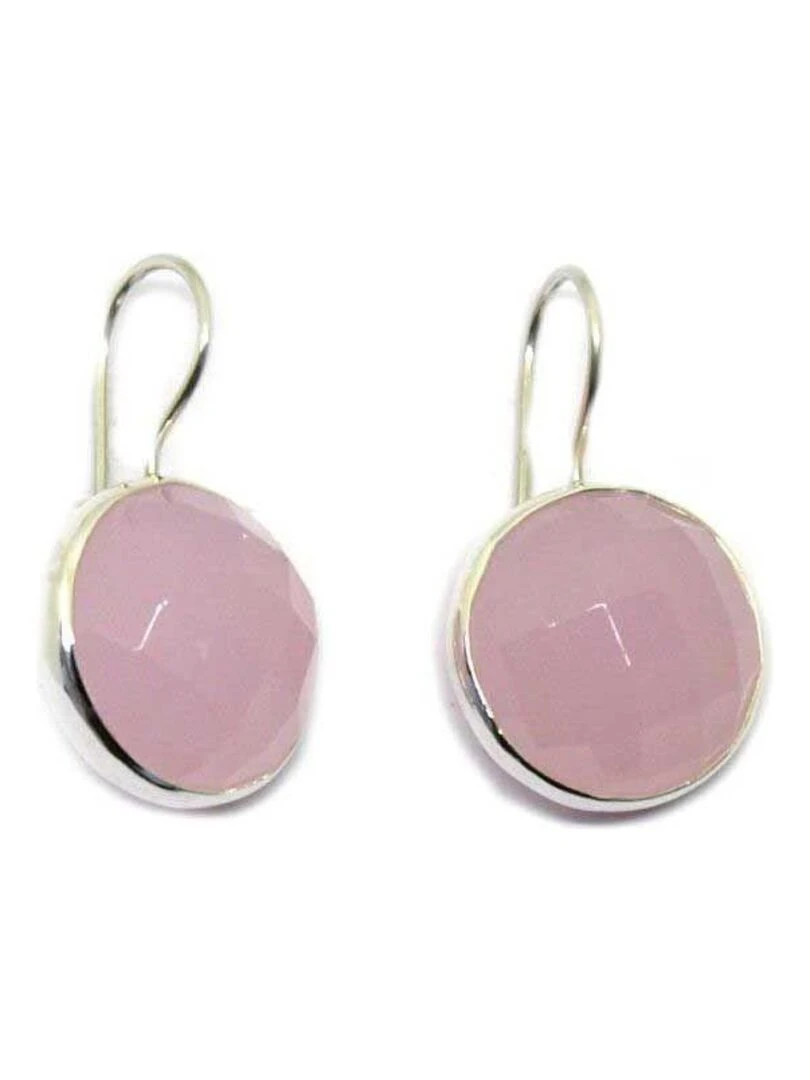 Dormeuses en cristal quartz Bijoucolor Rose