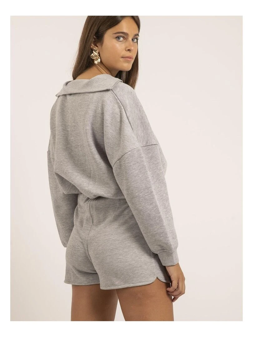 Short molleton XONARA Gris