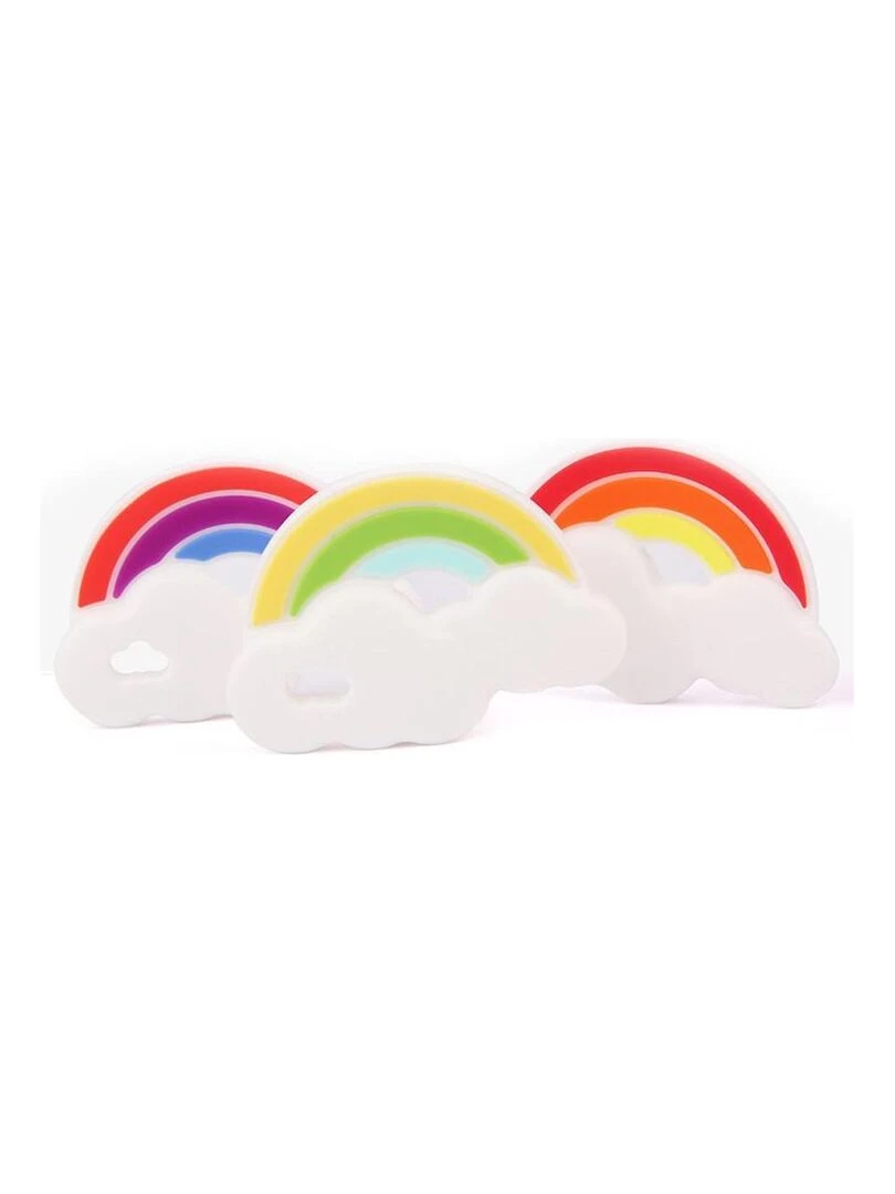 Jouet de Dentition Non Toxique Arc en Ciel Vert