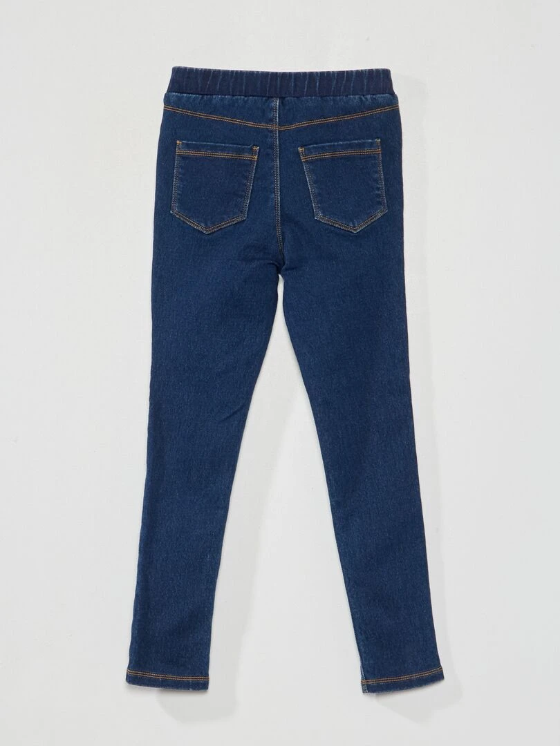 Jegging avec taille élastiquée Bleu brut