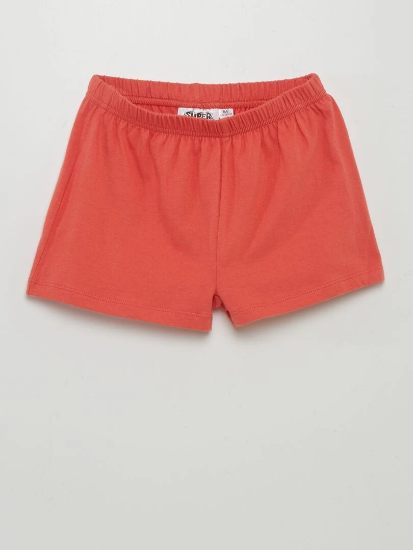 Ensemble de pyjama court 'Peach'   2 pièces   Blanc