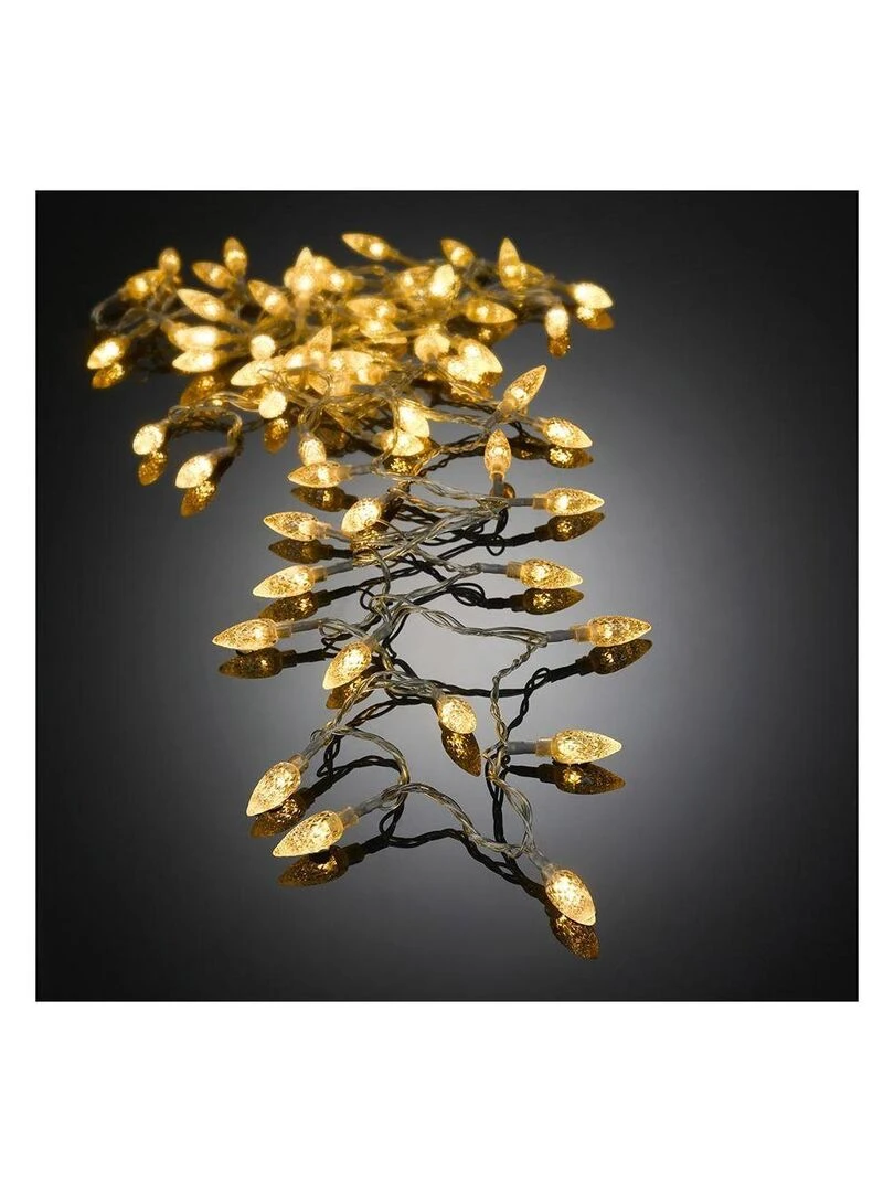 Guirlande lumineuse 60 Pommes de pin blanc chaud Jaune