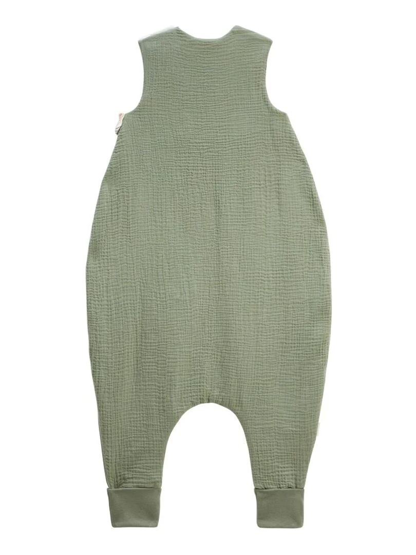 Turbulette d'été en gaze de coton avec pieds retroussables Dumbea Kaki