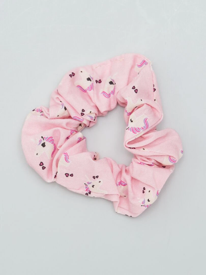 Lot de 3 chouchous imprimés   Violet/rose