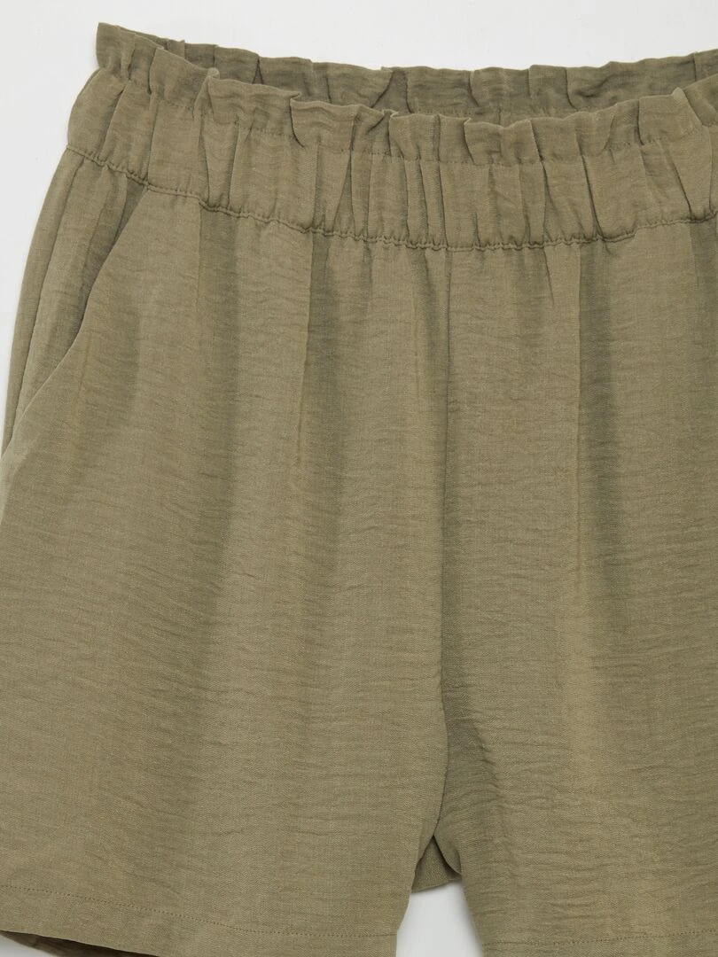 Short fluide 'JDY'   Kaki