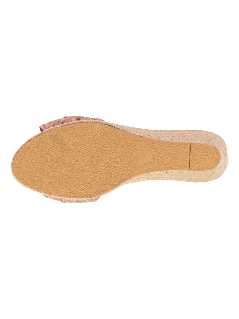 Espadrilles Femme nœud talon Rose   Rose