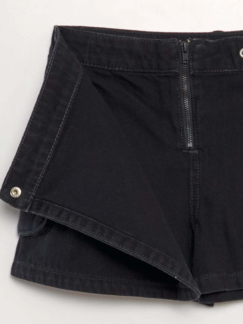 Jupe short en jean   Gris