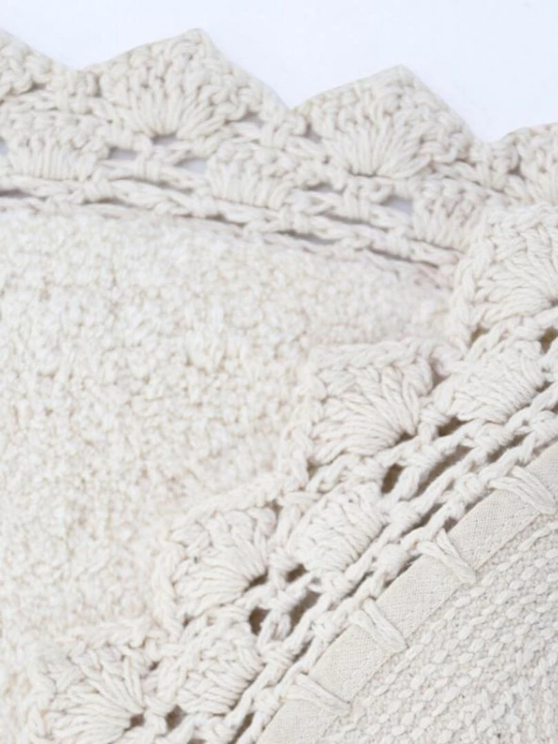 Tapis rond Perla écru (110 cm)   Ecru