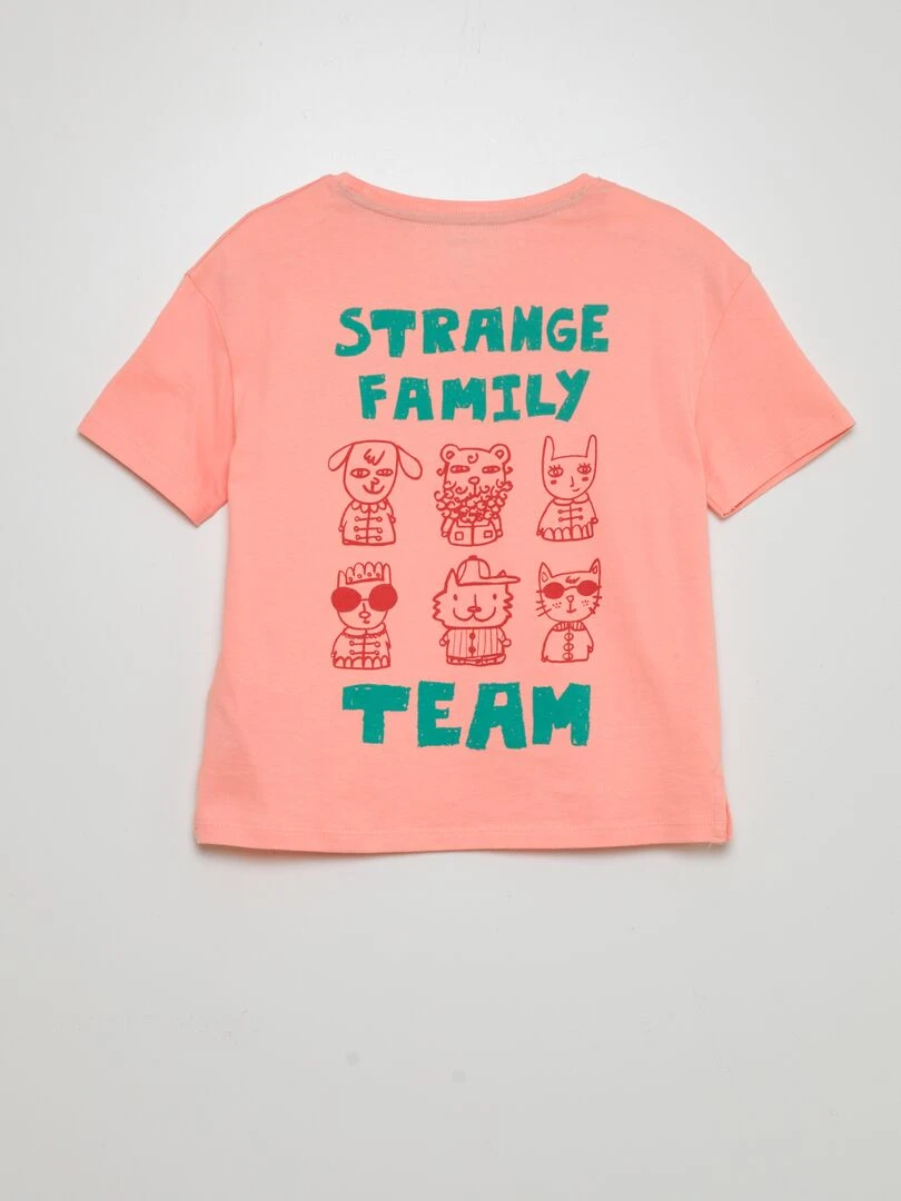 Tee shirt à col rond X Little Bad Wolf   Rose