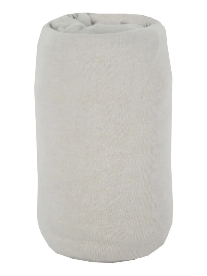 Drap housse uni 40x80 cm Gris   Gris
