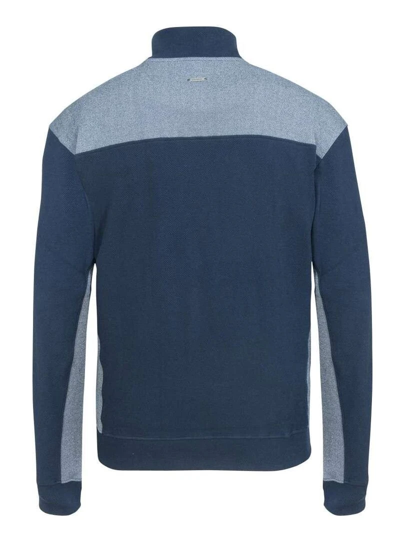 KAPORAL Sweat coton col camionneur Bleu marine