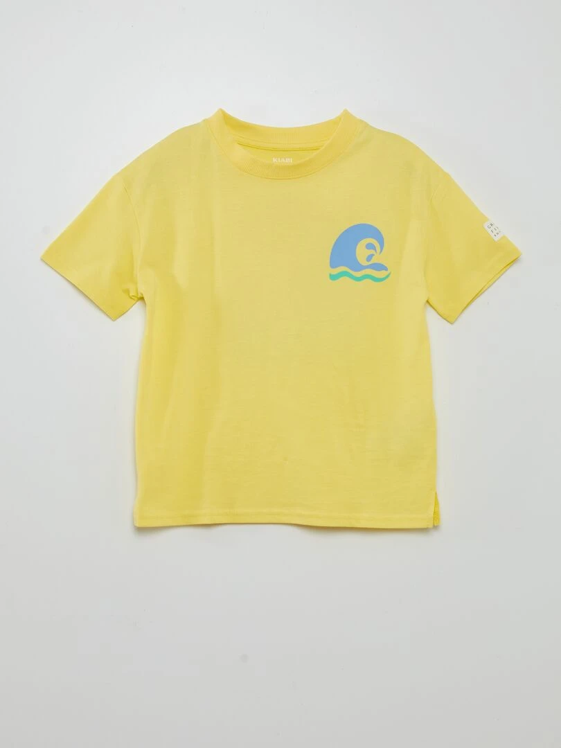 T shirt loose imprimé   Grafik Edition   Jaune citron