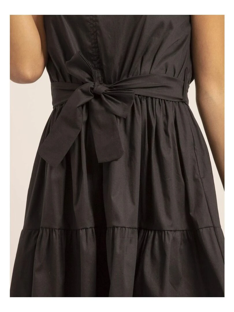 Robe courte sans manches ISOLINA   Noir