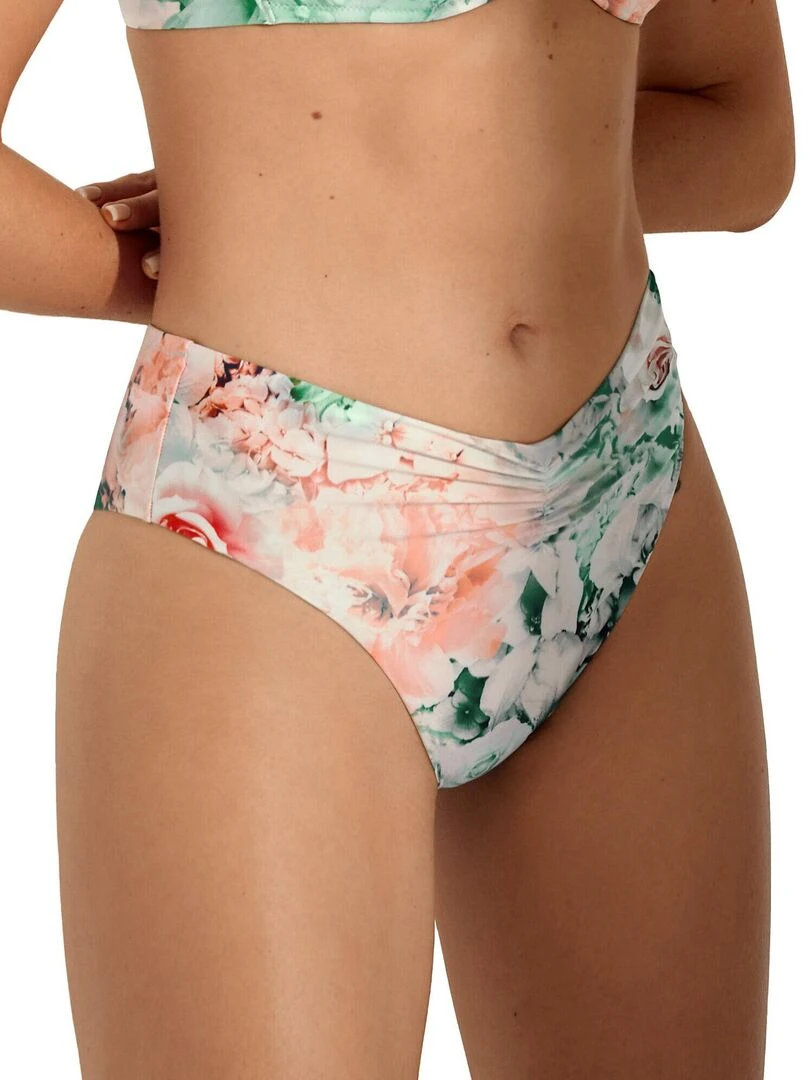 Bas maillot brésilien de bain échancré taille basse Japan Vert