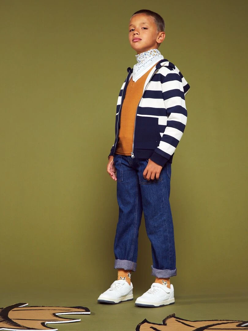 Sweat zippée   Bleu