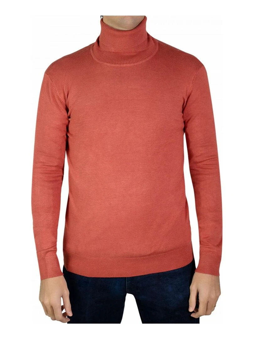 Pull manches longues col roulé Kebello Orange