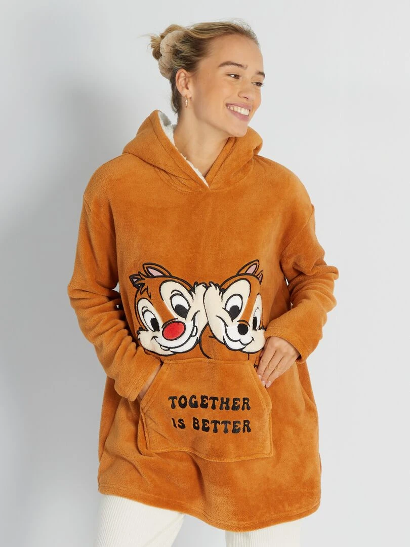 Haut de pyjama polaire 'Tic & tac' 'Disney'   Marron