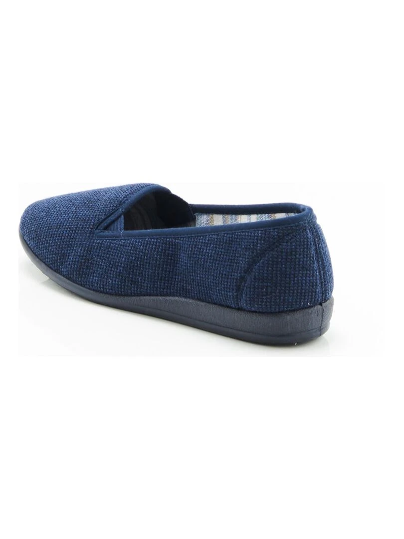 Pantoufles en maille gaufrée   Damart   Bleu marine