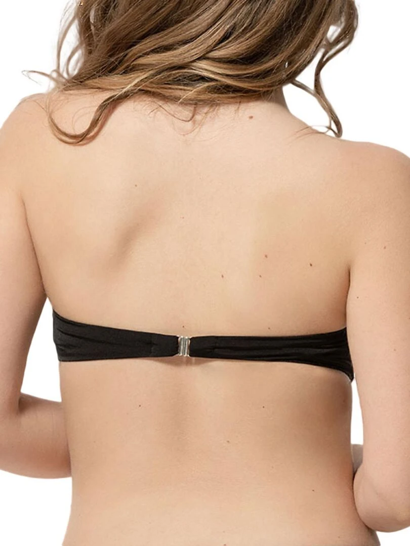 Haut maillot de bain bandeau coques amovibles Homonoia Noir
