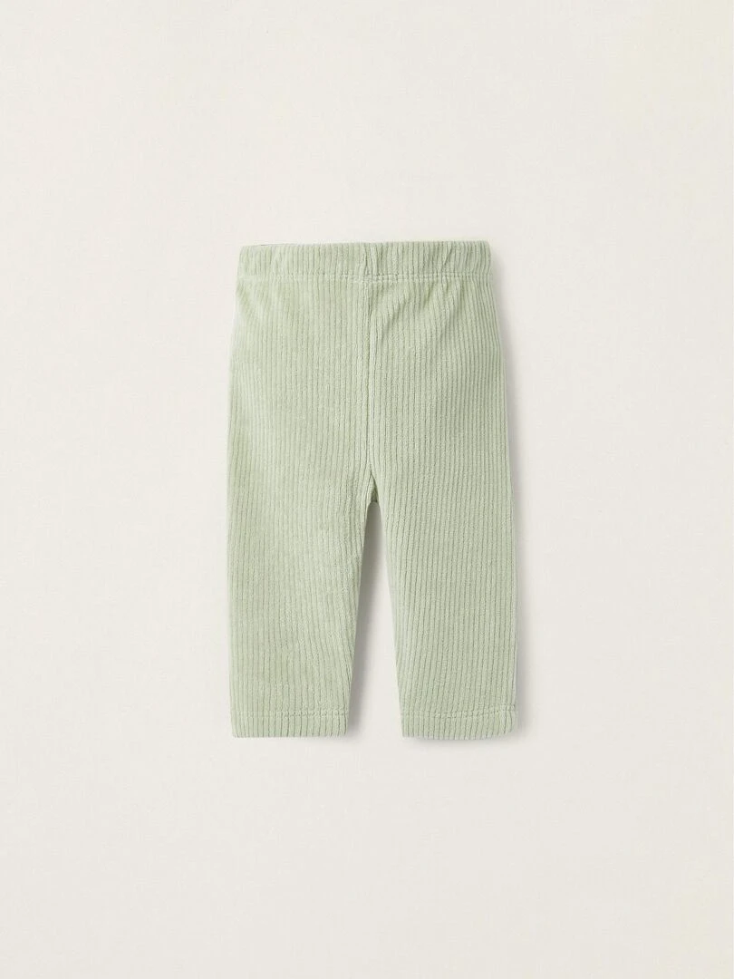 Leggings en velours côtelé pour nouveau né AUSTRALIANA Vert clair