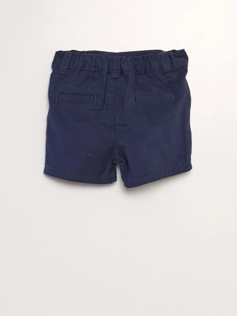 Short chino en twill Bleu foncé