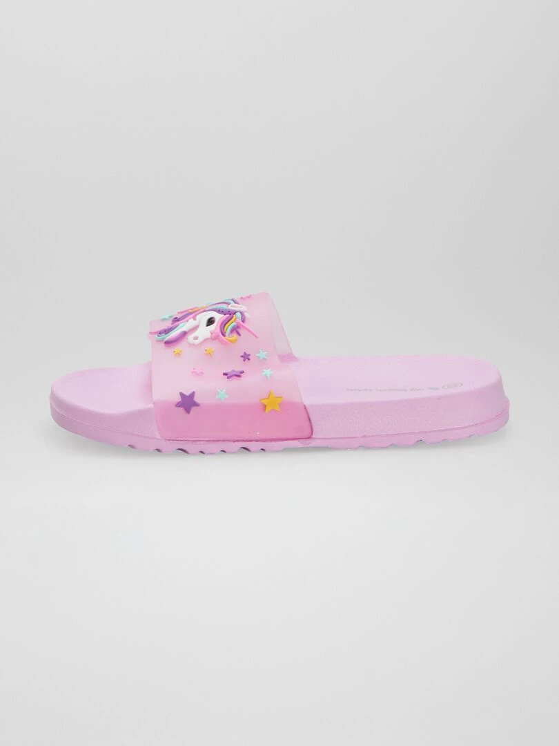 Claquette de piscine Licorne   Rose