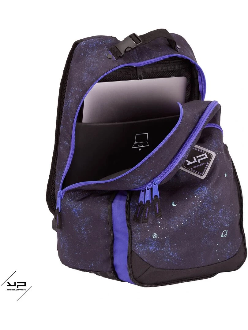 BODYPACK Sac à dos extensible recyclé Ordi USB Galaxie   Violet