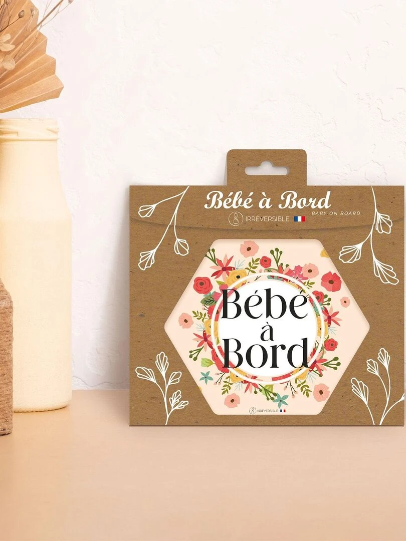 Adhésif / Autocollant bébé à bord   Fleurs   N/A