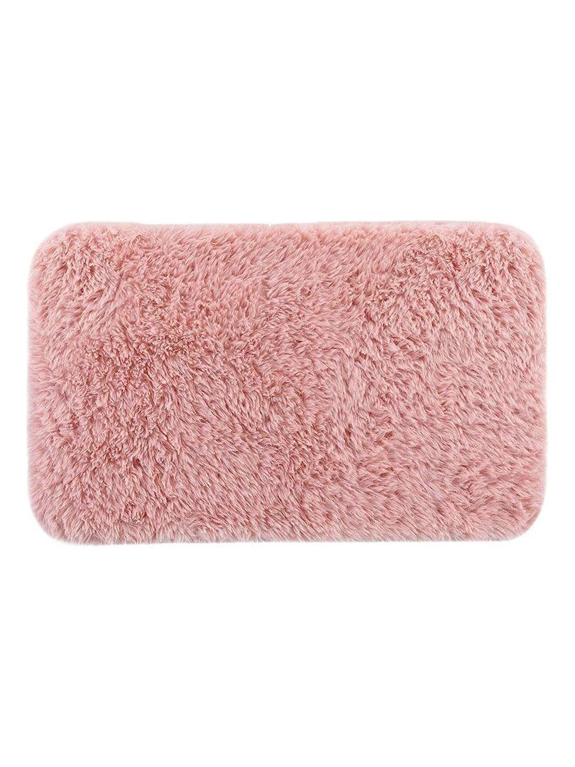 Tapis rectangulaire Queeny rose Rose