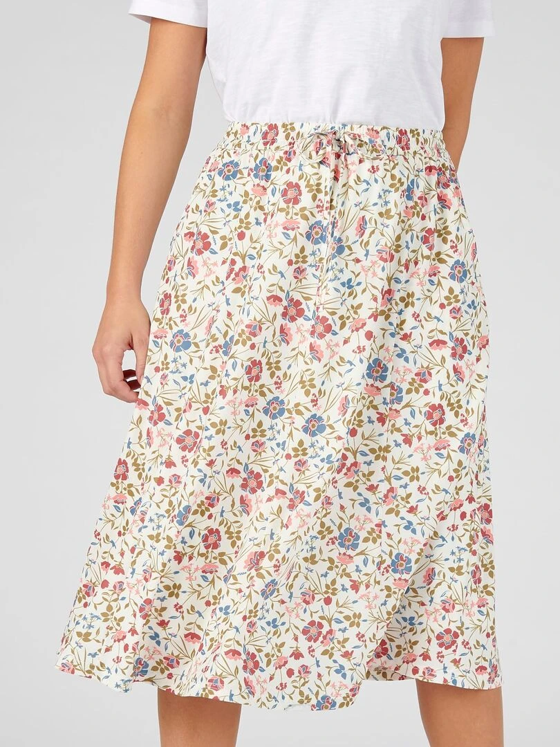 Jupe maille crêpe   Damart   Blanc Ecru