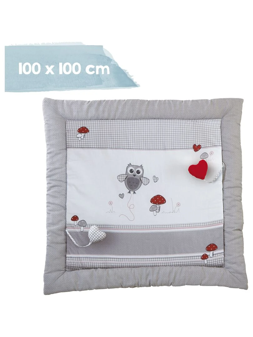 ROBA Tapis D'éveil "Adam & Eule" 100 x 100 Revêtement Pour Parc D'enfant Multicolore