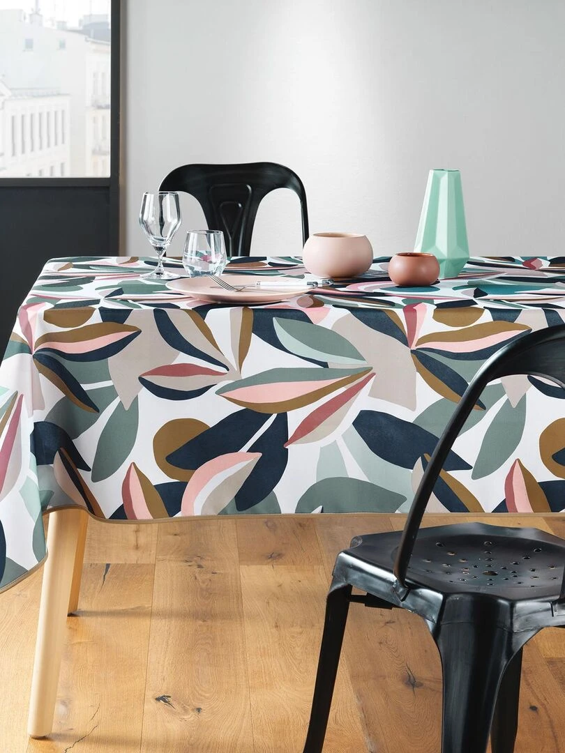 Nappe rectangle imprimé graphique   Bleu