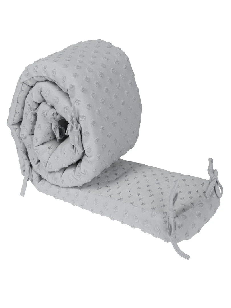 ROBA Tour de Lit Bébé Lil Planet Coton Bio Gris Argenté Gris