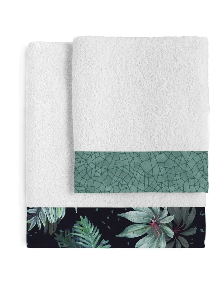Lot de serviettes Ebony "Happyfriday" Blanc