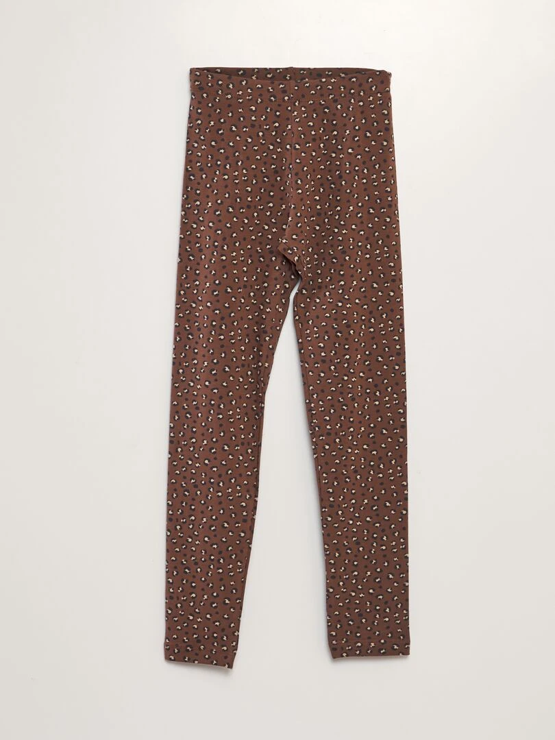 Legging long imprimé Léopard marron