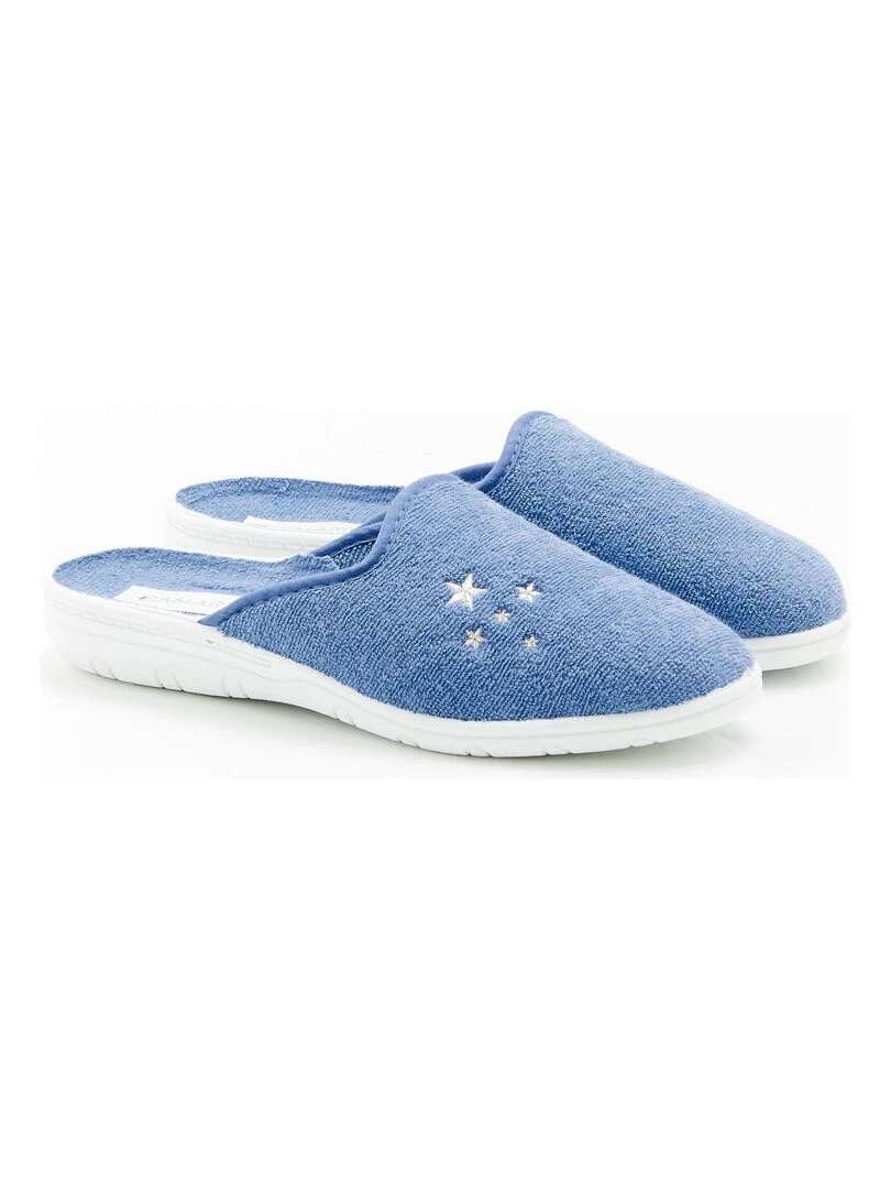 Mules en éponge Damart Bleu